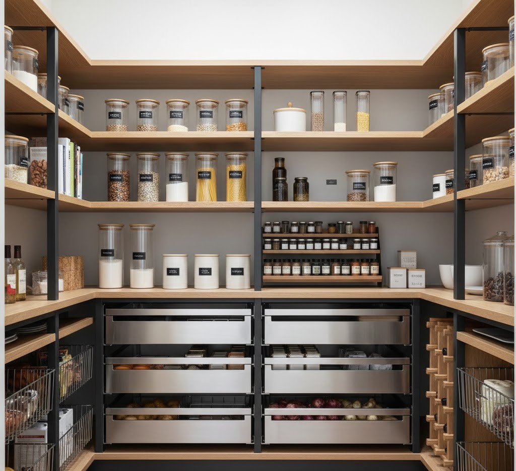 Kitchen pantry organizer installation